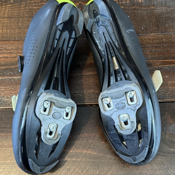 SPEED‎ Microtex Cycling Bike Bicycle Shoes Black Green 3 Bolt Size EU 43 Unisex - Picture 10 of 13